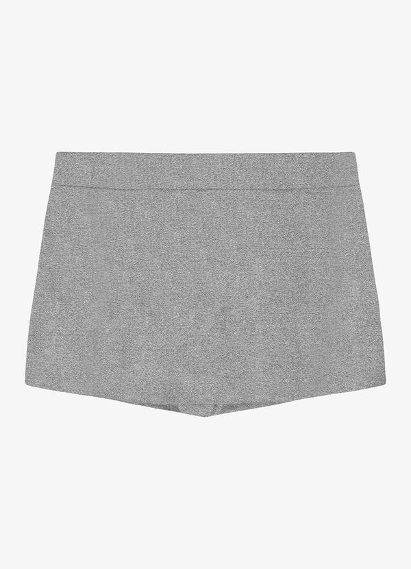 Shorts Saia Moletom Cinza