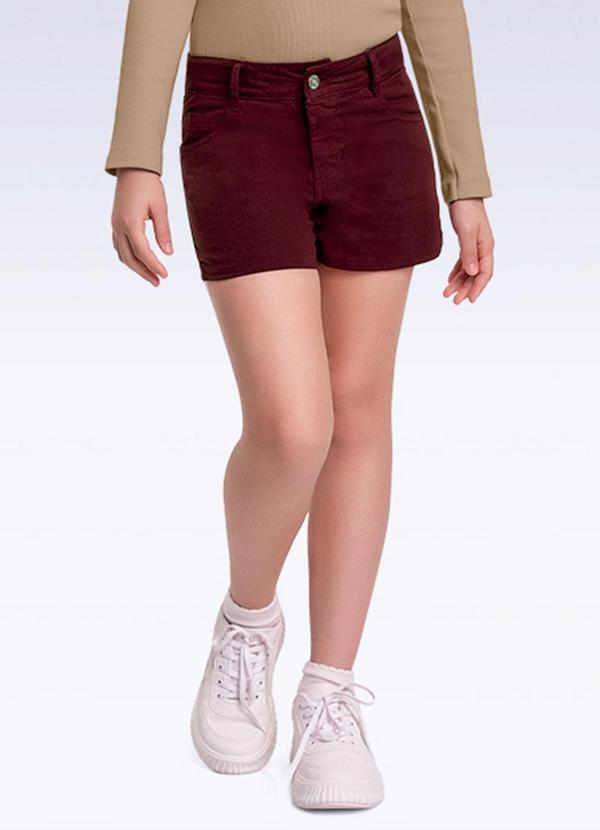 Shorts Sarja Bordo