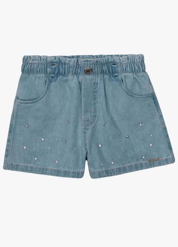 Shorts Verão Menina Curto Jeans Azul