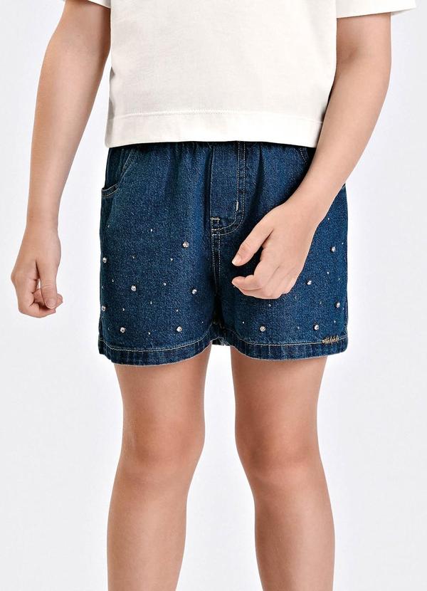 Shorts Verão Menina Curto Jeans Azul