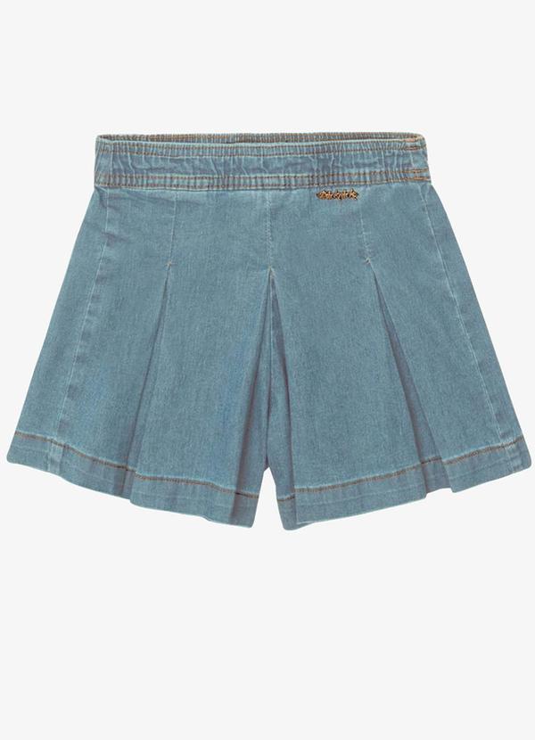 Shorts Verão Menina Curto Jeans Azul
