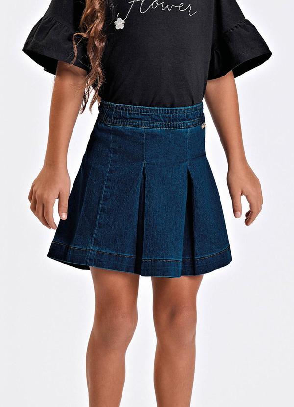 Shorts Verão Menina Curto Jeans Azul