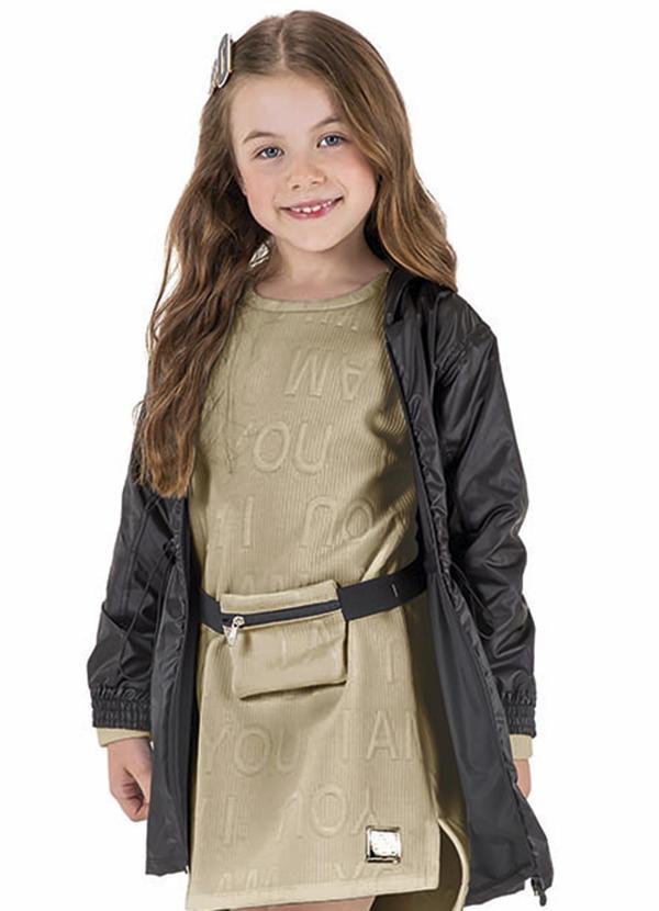 Jaqueta Corta-Vento Infantil Preto