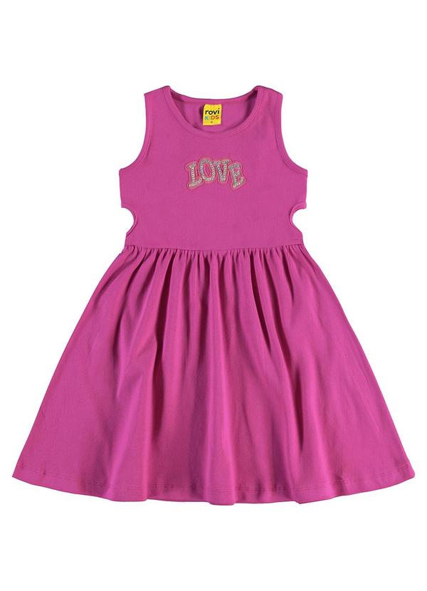 Vista 2 Vestido em Ribana 2x1 Rosa Rovi Kids Rovi Kids