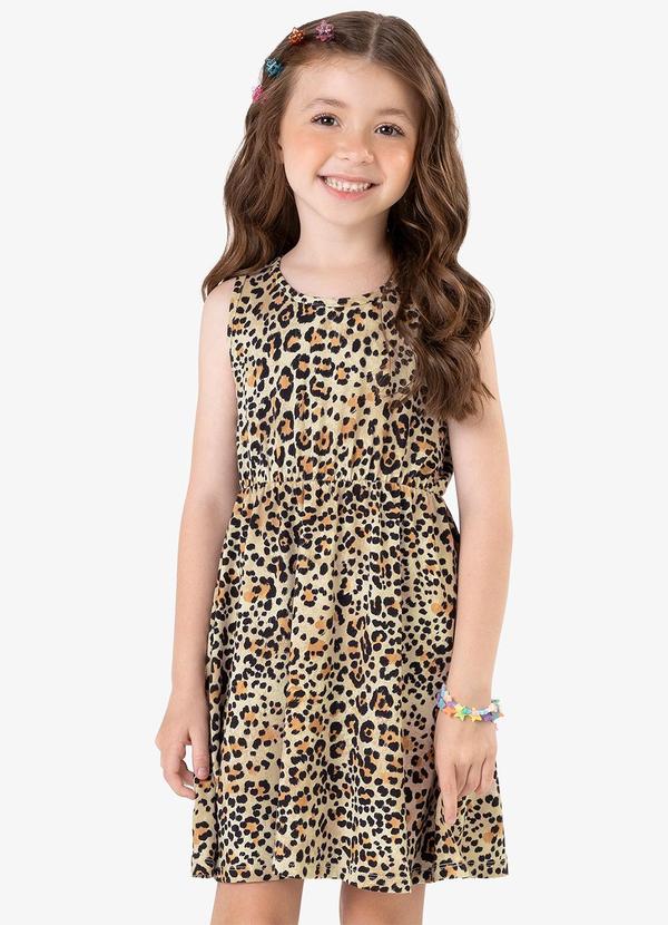 Vestido em Viscotorcion Bege
