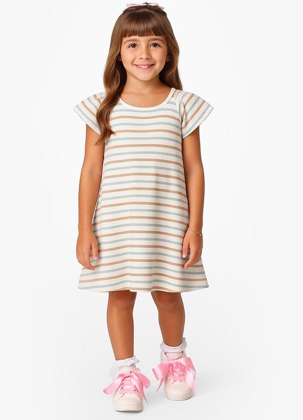 Vestido Feminino Infantil Bege