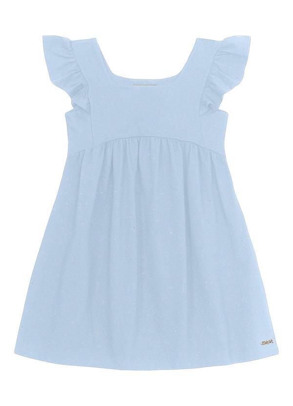Vista 2 Vestido Infantil em Cotton Glitter Azul Trick Nick Trick Nick