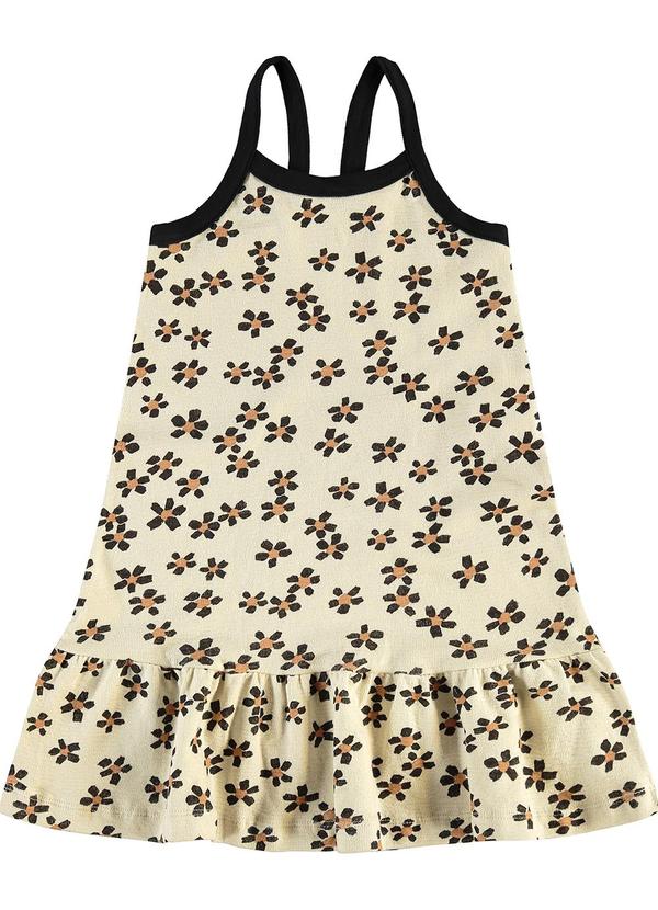Vista 2 Vestido Infantil em Malhão Fruit Bege Rovi Kids Rovi Kids