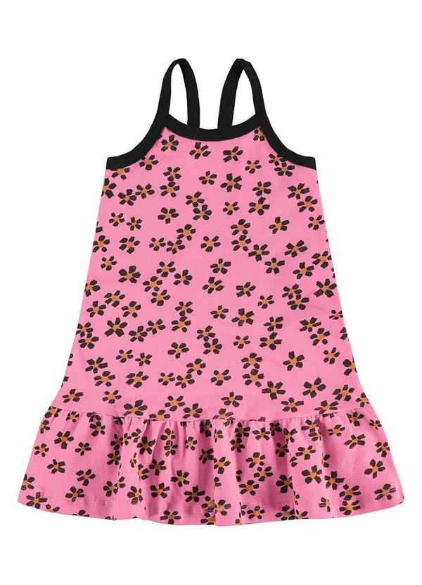 Vista 2 Vestido Infantil em Malhão Fruit Rosa Rovi Kids Rovi Kids