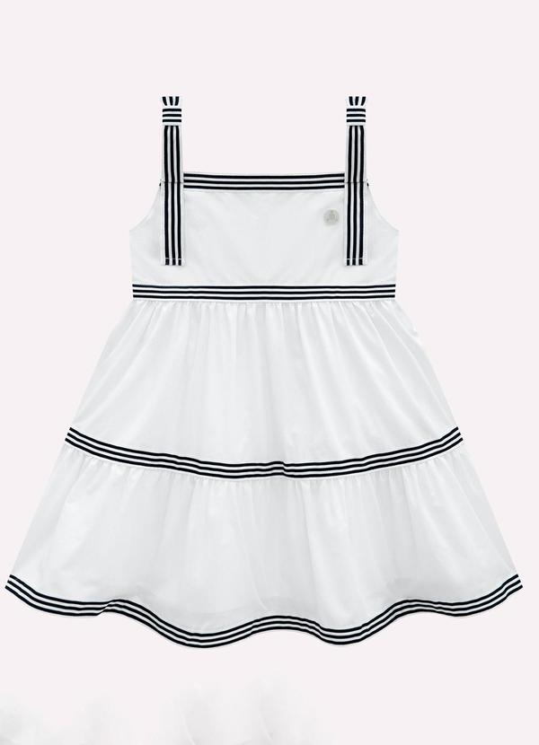 Vestido Infantil Menina com Aviametos Branco