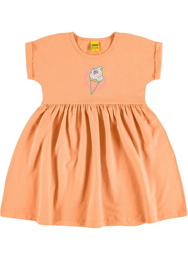 Vestido Malhão Fruit Laranja