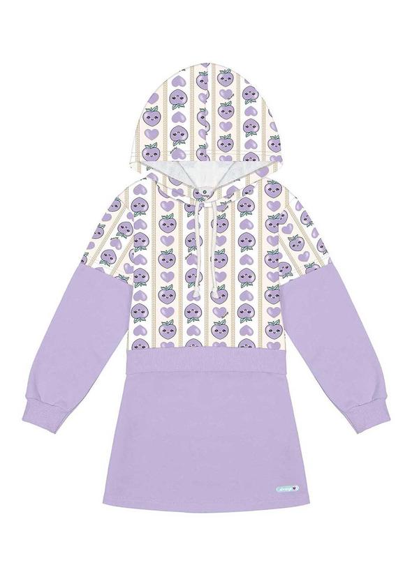 Vestido com Capuz Roxo