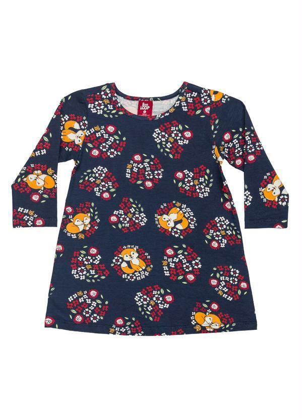 Vestido de Inverno Bebê Azul