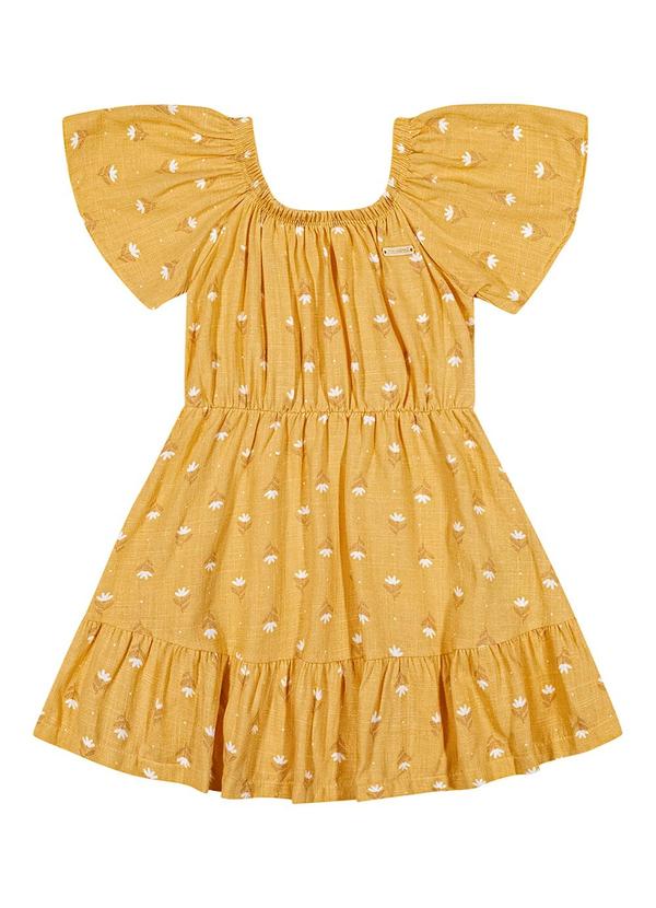 Vestido Menina Infantil Amarelo