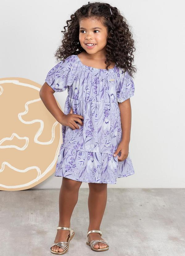 Vestido Menina Infantil Roxo