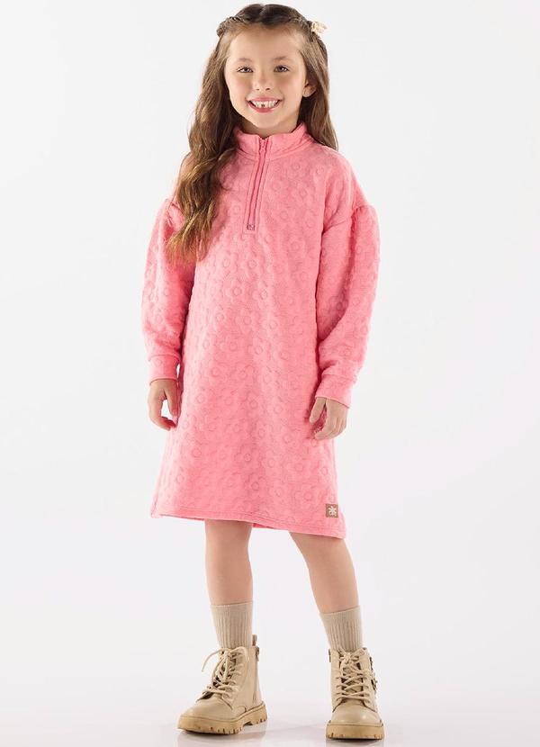 Vestido Florido para Menina Rosa