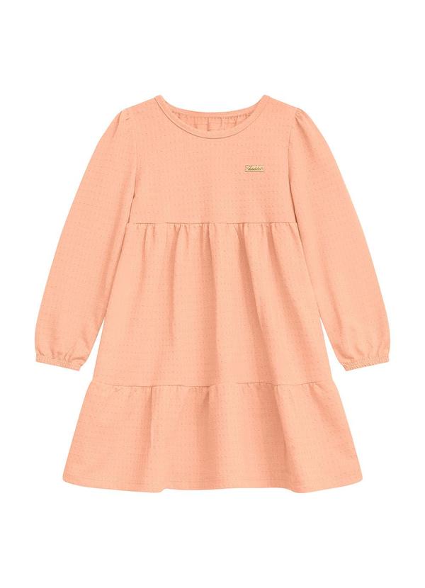 Vista 2 Vestido Infantil Ana Bola com Plaquinha Rosa Duduka Duduka