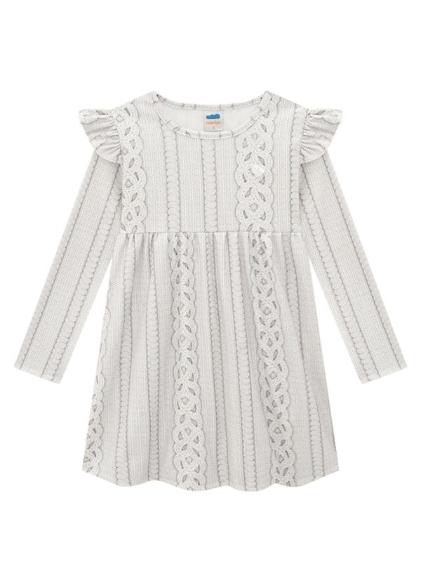 Vestido Infantil em Molecotton Tricot Cinza