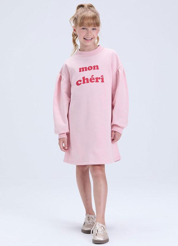 Vestido Infantil Feminino de Mon Chéri Rosa