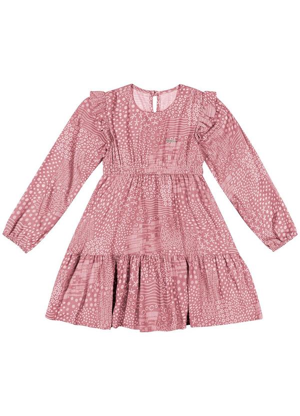 Vestido Infantil Menina Babados Rosa