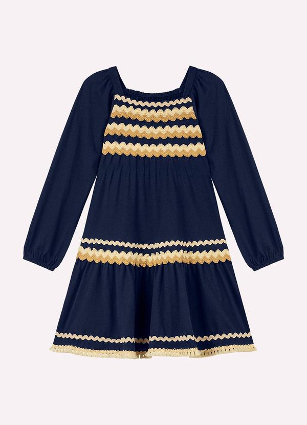 Vestido Infantil Menina com Aviamentos Marinho