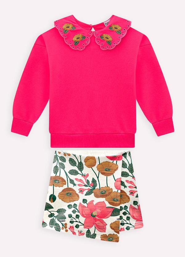 Vestido Infantil Menina em Algodão Rosa