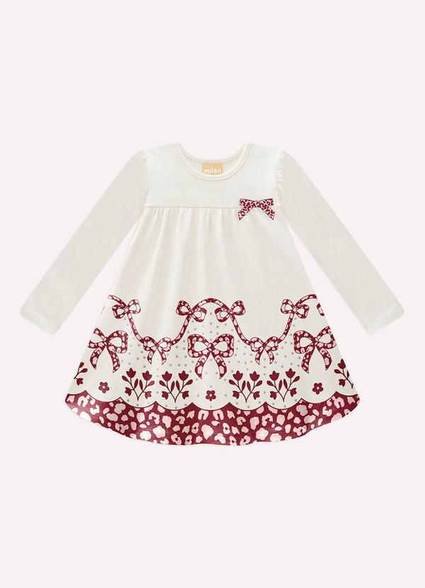 Vestido Infantil Menina Laço Bege