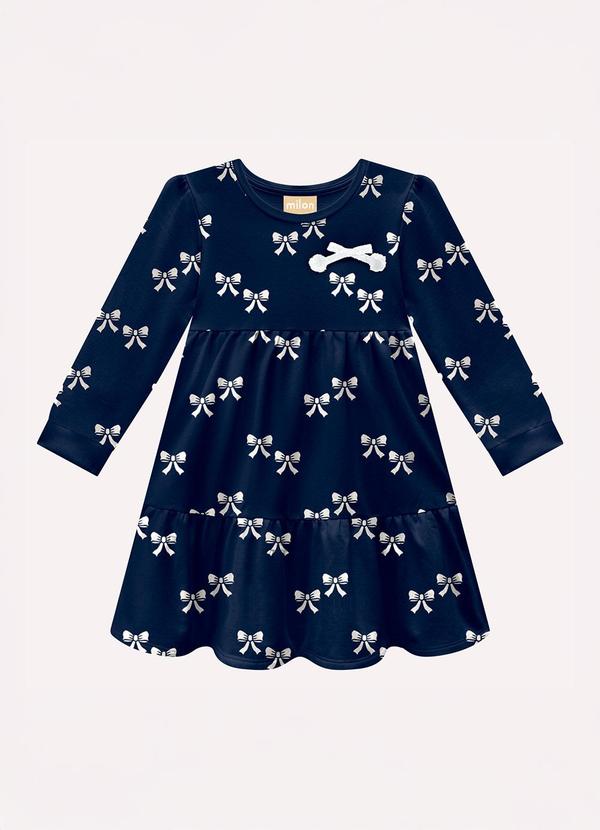 Vestido Infantil Menina Laços Azul