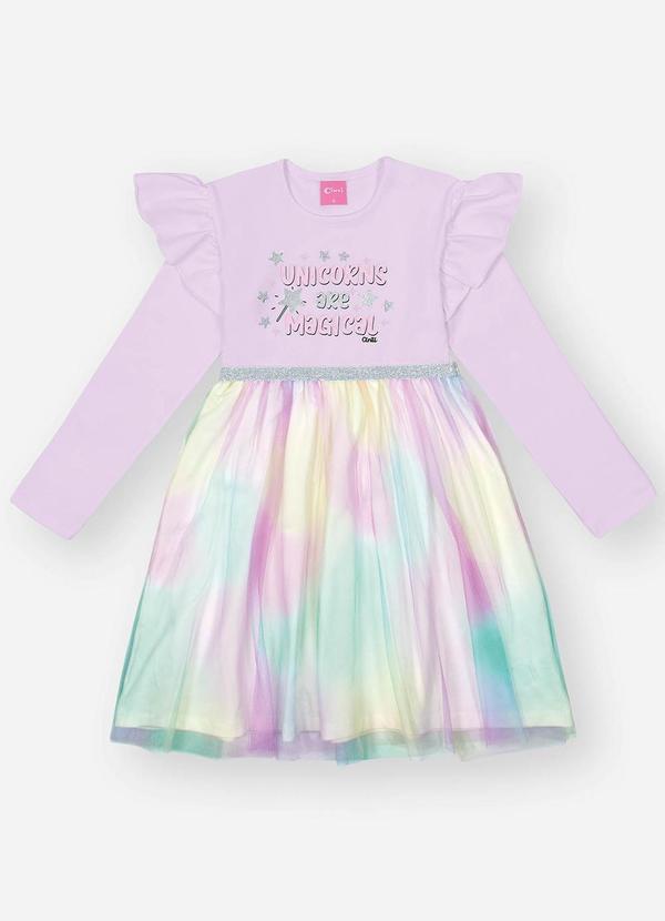 Vestido Infantil Menina Magical Roxo