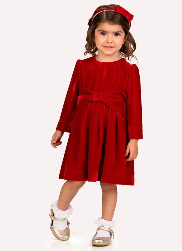 Vestido Infantil Menina Vermelho Vermelho