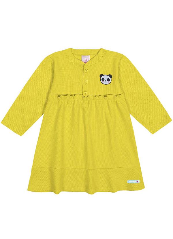 Vestido Panda Baby Amarelo