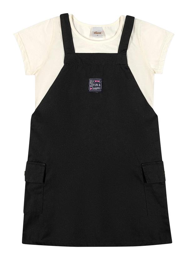 Conjunto Infantil Menina com Sobreposição Bege