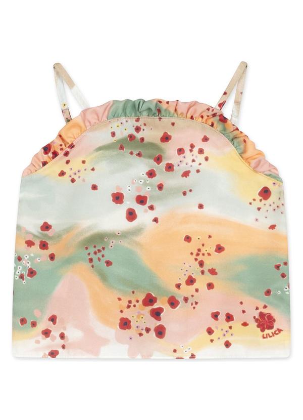 Vista 2 Regata Aquarela Infantil Feminina Laranja Lilica Ripilica Lilica Ripilica
