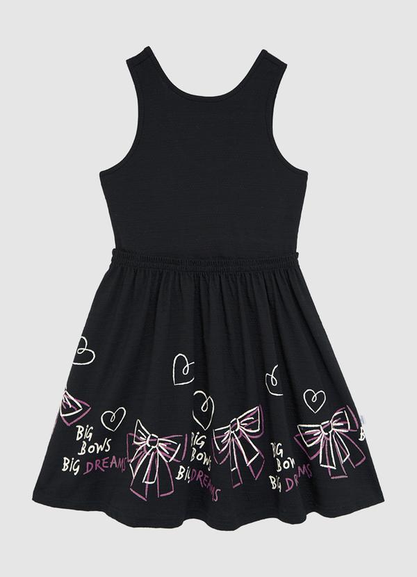 Vestido Acinturado Big Bows Preto