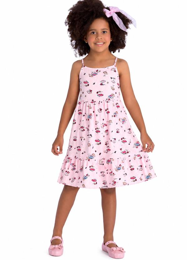 Vestido Alça Rosa