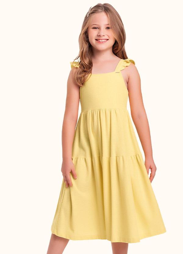 Vista 2 Vestido Amarelo Fakini Kids Fakini Kids