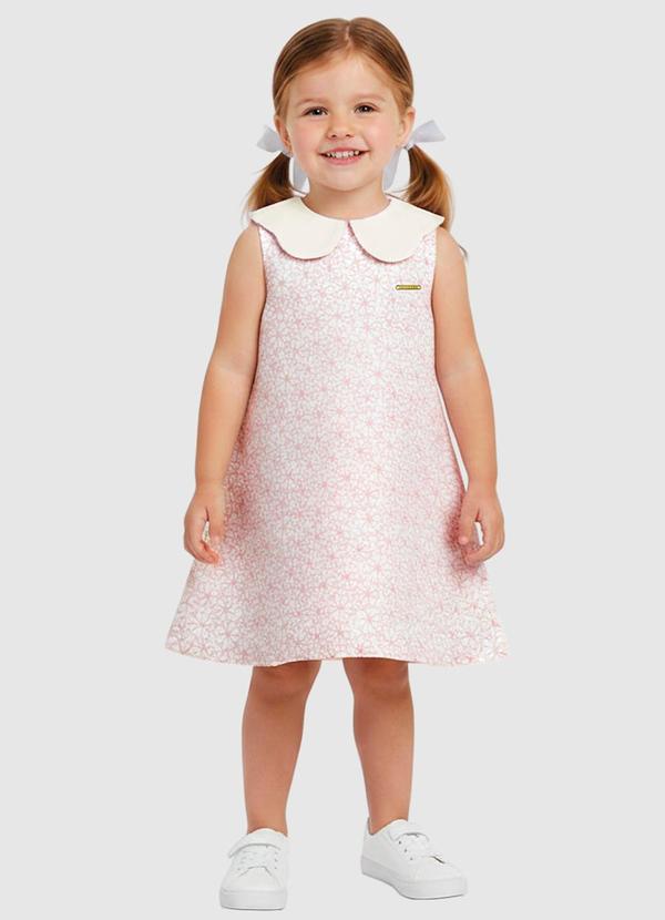 Vestido Amplo Floral Rosa Claro