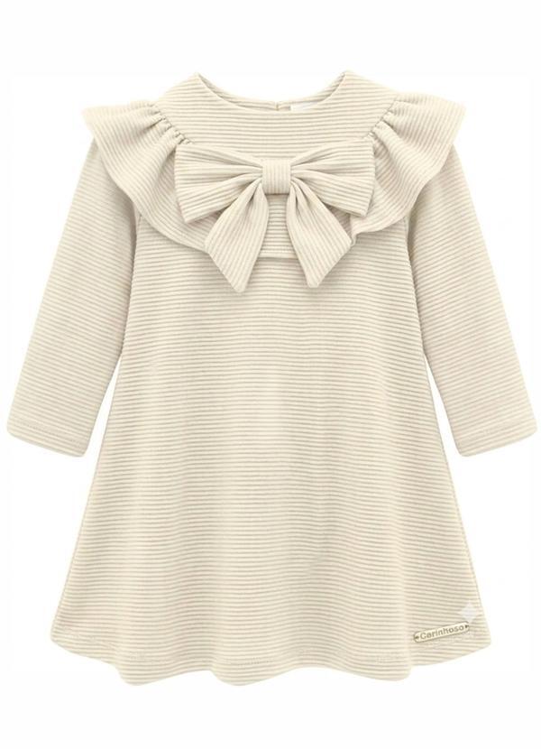 Vestido Amplo Texturizado Off White