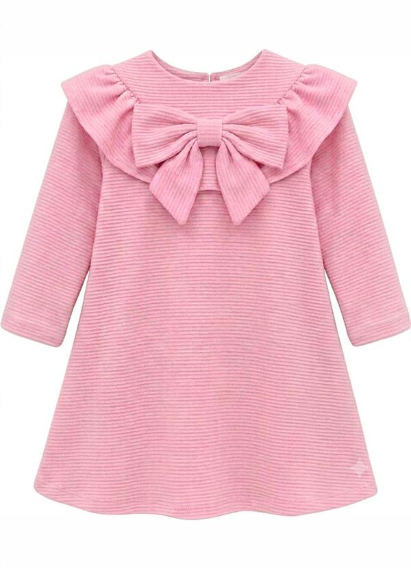 Vestido Amplo Texturizado Rosa