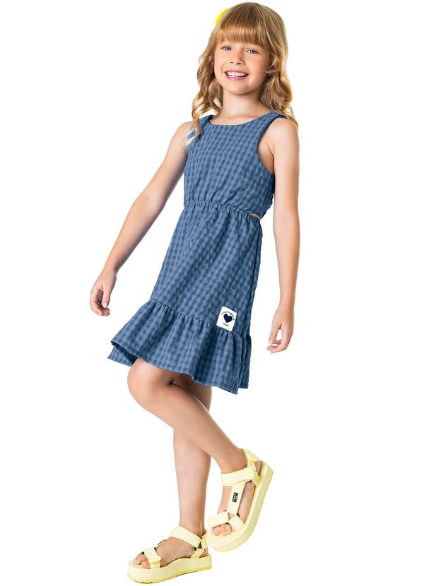 Vestido Azul Pastel Godê Cut Out
