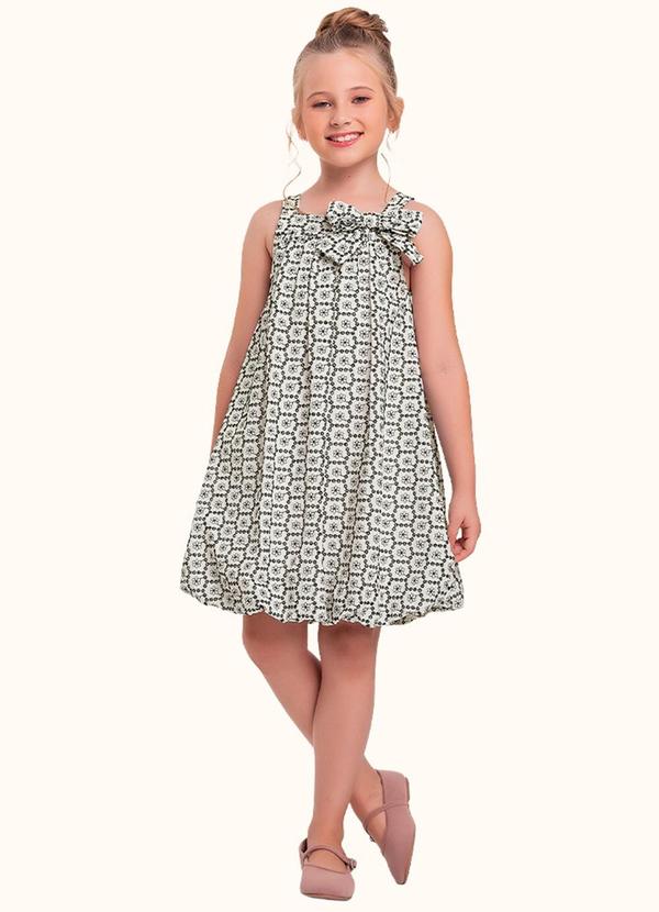 Vista 2 Vestido Balone Preto Fakini Kids Fakini Kids