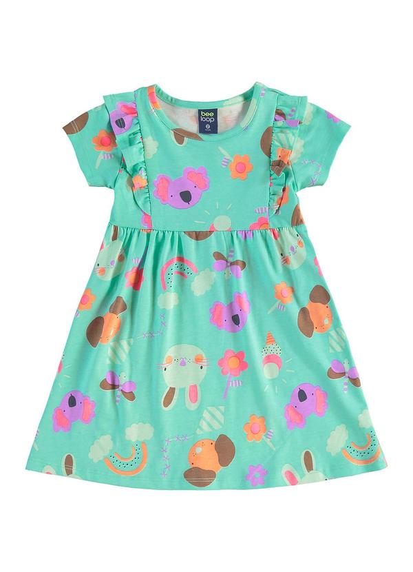 Vestido Bichinhos Infantil Verde