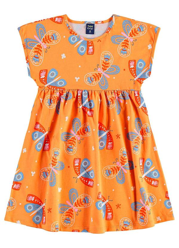 Vista 2 Vestido Borboletas Infantil Amarelo Bee Loop Bee Loop