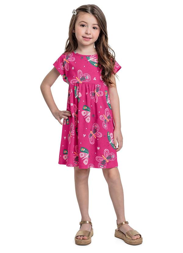 Vista 2 Vestido Borboletas Infantil Rosa Bee Loop Bee Loop