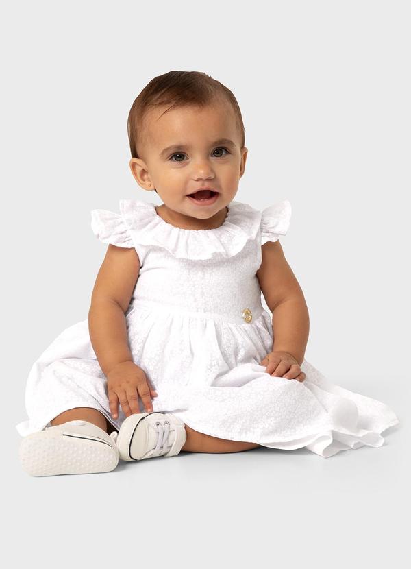 Vestido Branco Curto em Devorê