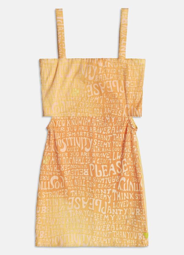 Vestido Canelado Iam Laranja