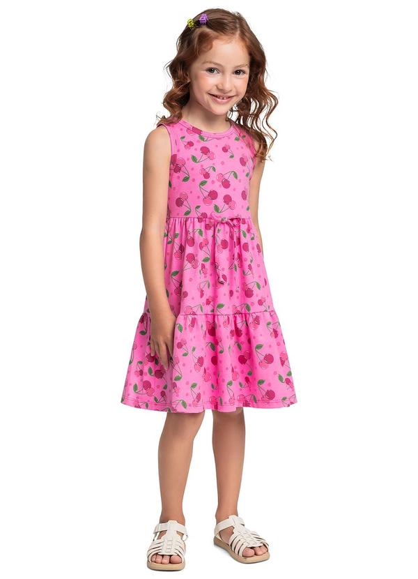 Vestido Cerejinhas Infantil Roxo
