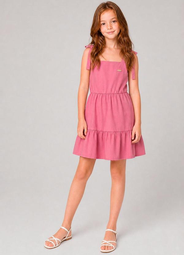 Vestido com Alças para Amarrar Rosa