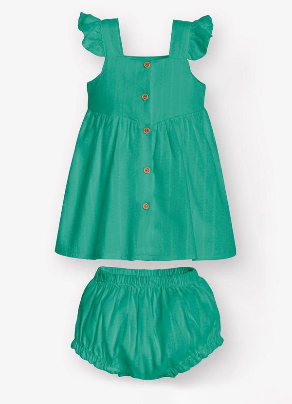 Vista 2 Vestido com Calcinha Bebê Verde Trick Nick Trick Nick