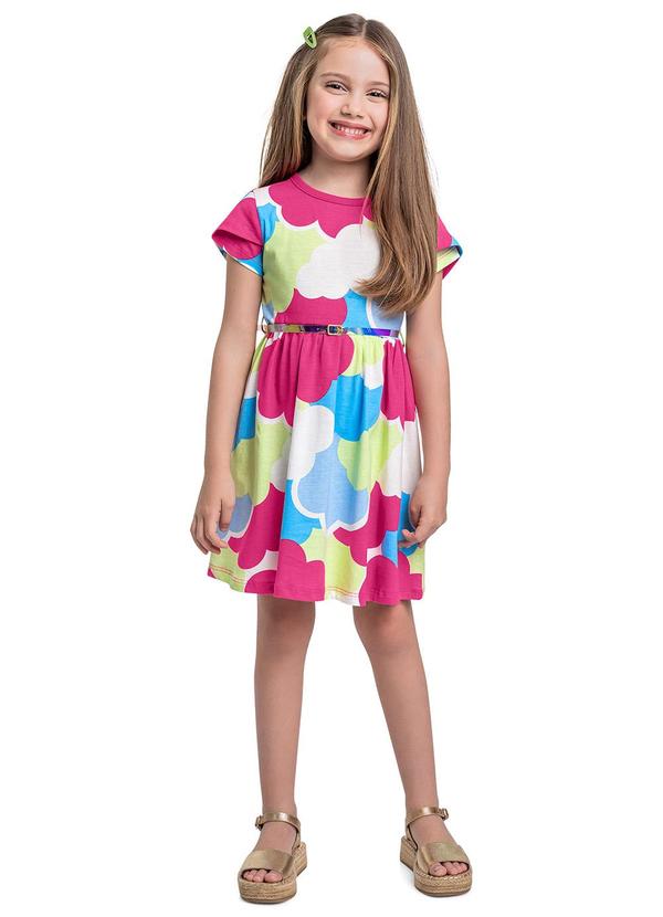 Vista 2 Vestido com Cinto Infantil Rosa Bee Loop Bee Loop